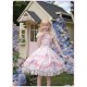 Mademoiselle Pearl Sanrio My Melody Rose Themed Apron Top Skirt Set JSKs and OPs(Reservation/Full Payment Without Shipping)